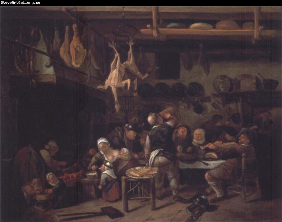 Jan Steen The Fat Kitchen